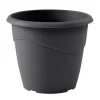 Pot rond marina 25cm gris anthra