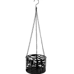 Pot suspendu noir tropical