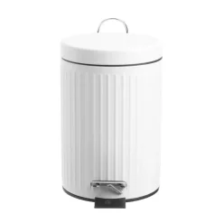 Poubelle 3l a pedale creme