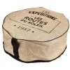 Pouf gonflable finition en jute