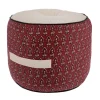 Pouf jaipur d40x30cm bordeaux