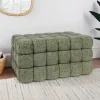 Pouf long cubes vert