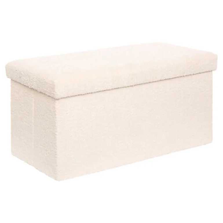 Pouf pliable double soana blanc