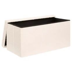 Pouf pliable double soana blanc