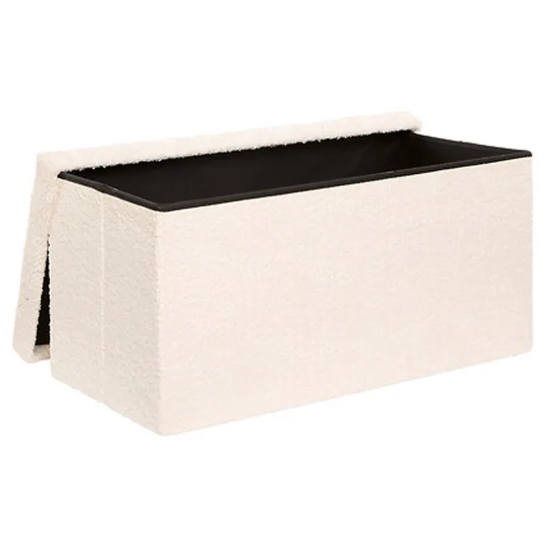 Pouf pliable double soana blanc