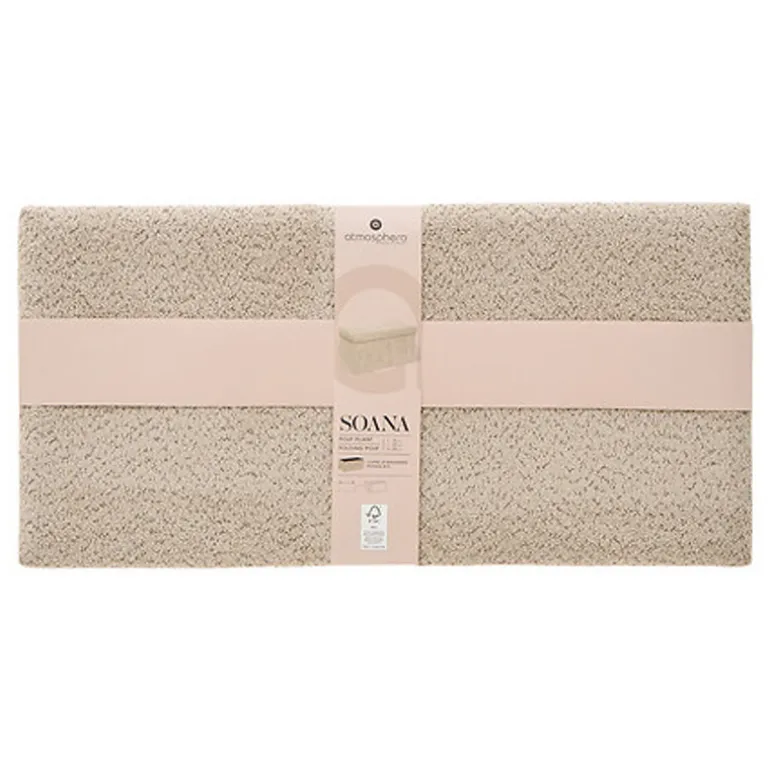 Pouf pliable double soana taupe