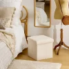 Pouf pliable simple soana blanc