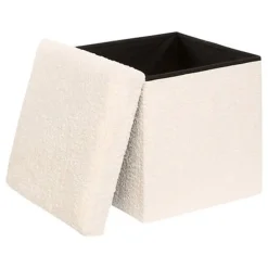 Pouf pliable simple soana blanc
