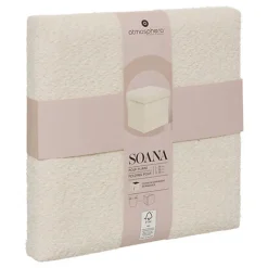 Pouf pliable simple soana blanc