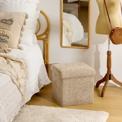 Pouf pliable simple soana taupe