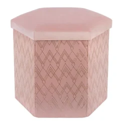 Pouf rangement blush