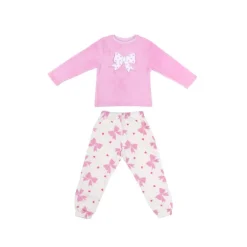 Pyjama fille polare noeud rose