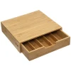 Range capsule tiroir bambou