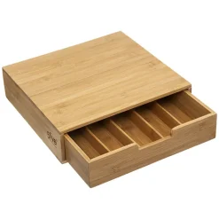 Range capsule tiroir bambou