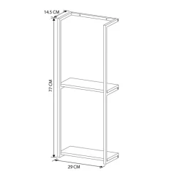 Rangement deux niveaux bois/blan