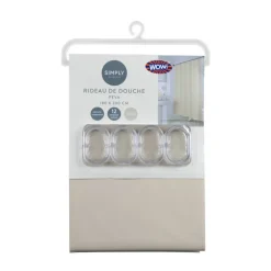 Rideau de douche beige