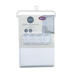 Rideau de douche blanc