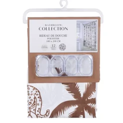 Rideau de douche palmier