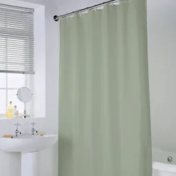 Rideau de douche polyester vert
