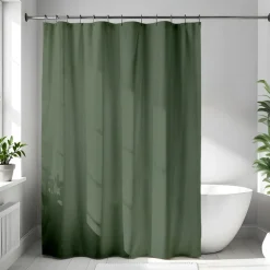 Rideau de douche unicolor vert
