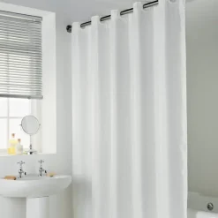 Rideau de douche 180x185cm blanc