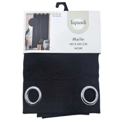 Rideau maille 140x240cm noir