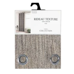 Rideau texture 140x240cm kaki