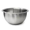 Saladier inox brosse avec rebord