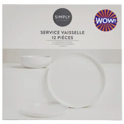 Service 12 pcs blanc