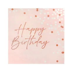 Serviette 33x33cm x20 rose g