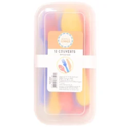 Set de couverts en plastique x12