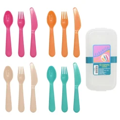 Set de couverts en plastique x12