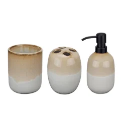 Set x3 accessoires sdb bicolore
