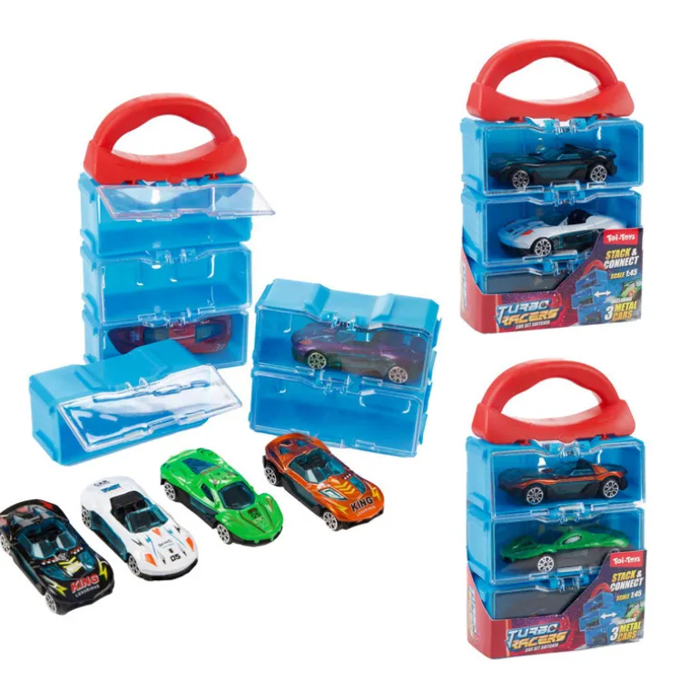 Set x3 voitures turbo racers 2as