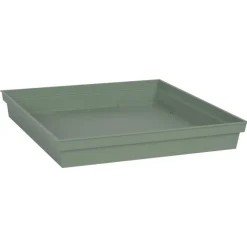 Soucoupe carree 32.6cm vert