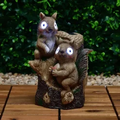 Statue animaux solaire gros yeux