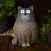 Statue chat effet pierre