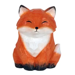 Statue renard/chat 17.5cm ass