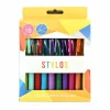 Stylos retractables colores x10