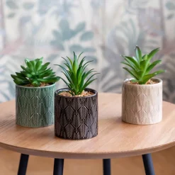Succulente artificielle en pot