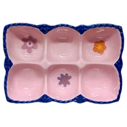 Support a oeuf x6 rose et bleu