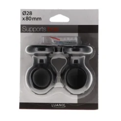 Support plafond x 2 d28 - noir m