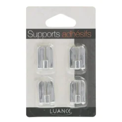 Supports adhesifs x4 - chrome