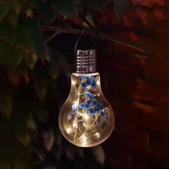 Suspension ampoule solaire fleur