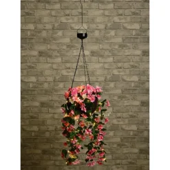 Suspension solaire panier fleuri
