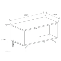 Table basse creme pieds dores