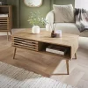 Table basse portes coulissantes