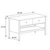 Table basse 2 tiroirs
