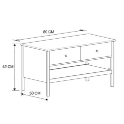 Table basse 2 tiroirs