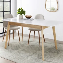 Table extensible 120/160cm blanc